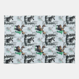 Elch Elch Antlers Deer Muster Design Geschirrtuch