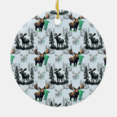 Elch Elch Antlers Deer Muster Design Keramik Ornament (Hinten)