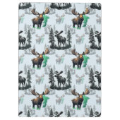 Elch Elch Antlers Deer Muster Design Klemmbrett (Rückseite)