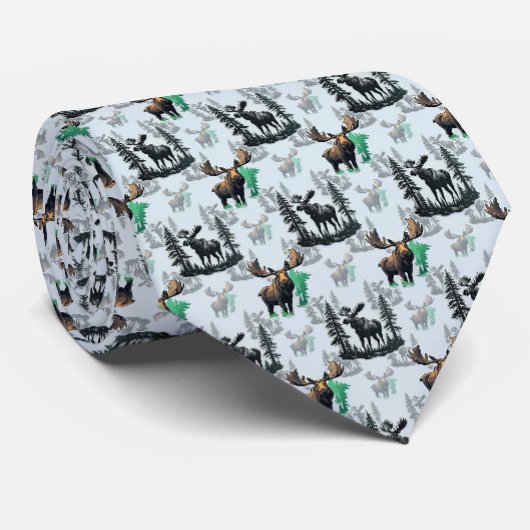 Elch Elch Antlers Deer Muster Design Krawatte