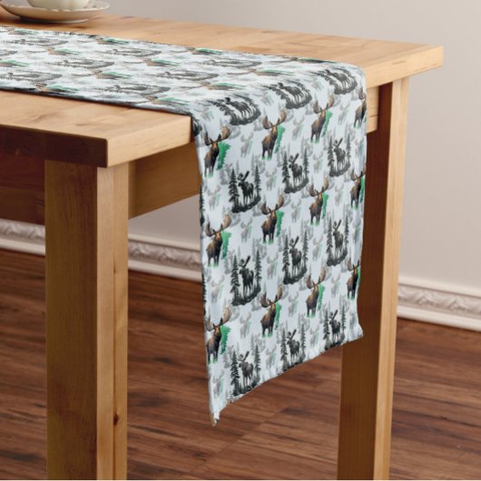 Elch Elch Antlers Deer Muster Design Kurzer Tischläufer