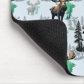Elch Elch Antlers Deer Muster Design Mousepad (Ecke)