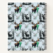Elch Elch Antlers Deer Muster Design Notizblock (Rückseite)