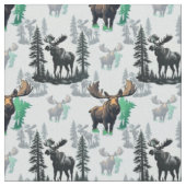 Elch Elch Antlers Deer Muster Design Stoff (Nahaufnahme)