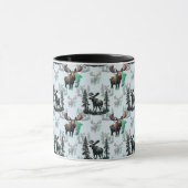 Elch Elch Antlers Deer Muster Design Tasse (Zentrum)