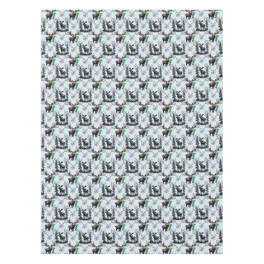 Elch Elch Antlers Deer Muster Design Tischdecke (Vorderseite)