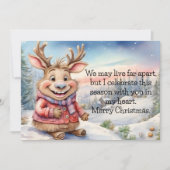 Elch Far Apart Feiertagskarte (Vorderseite)