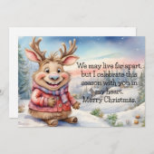 Elch Far Apart Feiertagskarte (Vorne/Hinten)