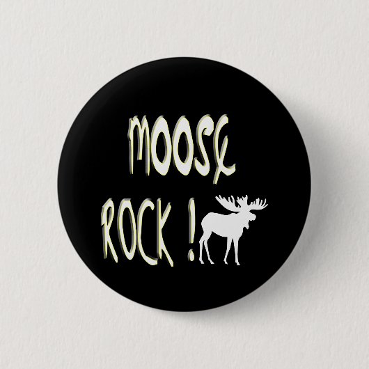 Elch-Felsen! Knopf Button (Vorderseite)