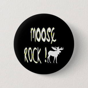 Elch-Felsen! Knopf Button