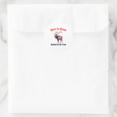 Elch Flag America Runder Aufkleber (Tasche)