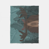Elch-Fleece-Decke Fleecedecke (Vorderseite)