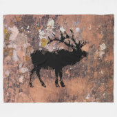 Elch Fleecedecke (Vorderseite (Horizontal))