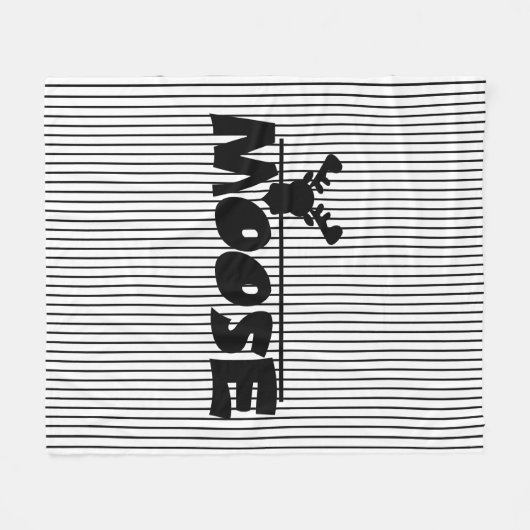 Elch Fleecedecke (Vorderseite (Horizontal))