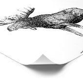 Elch Fotodruck (Ecke)