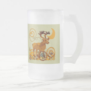 Elch-Frost-Tasse Mattglas Bierglas