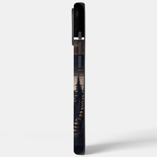 Elch & Gebirge-Zeichen Case-Mate iPhone Hülle (Rückseite / Links)