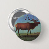 Elch-Gemälde Button (Vorne & Hinten)