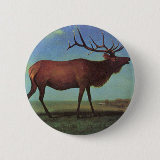 Elch-Gemälde Button