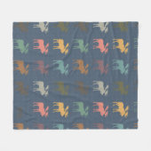 Elch Geschenk Blanket Vintagen Elch Lover Throw Fleecedecke (Vorderseite (Horizontal))