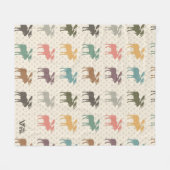 Elch Geschenk Blanket Vintagen Elch Lover Throw Fleecedecke (Vorderseite (Horizontal))