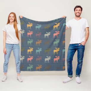 Elch-Geschenk-Decke Vintage-Elchliebhaber-Wurfdeck Fleecedecke