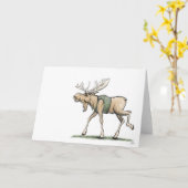 Elch-Gruß-Karte Karte (Gelbe Blume)