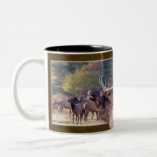 Elch-Herden-Tasse Zweifarbige Tasse (Links)