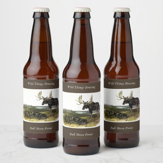 Elch Hirsch (Elch - Alzen Alzen) von Audubon Bierflaschenetikett (Flaschen)