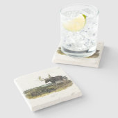 Elch Hirsch (Elch - Alzen Alzen) von Audubon Steinuntersetzer (Seitenansicht)