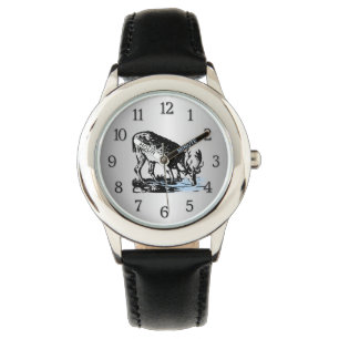 Elch im Bach Armbanduhr