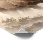 Elch im Copper Mist Mountain Wildlife Poster (Ecke)