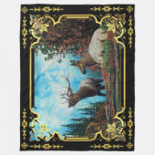Elch im Montana-Gebirge, Bulle und Kuh-Fleece Blan Fleecedecke (Vorderseite)