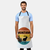 Elch im Montana-Gebirge. Jäger Schürze (Getragen)