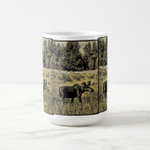 Elch im Retro-Stil Kaffeetasse (Mittel)