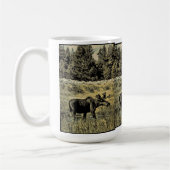Elch im Retro-Stil Kaffeetasse (Links)