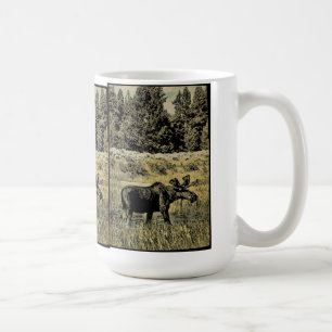Elch im Retro-Stil Kaffeetasse
