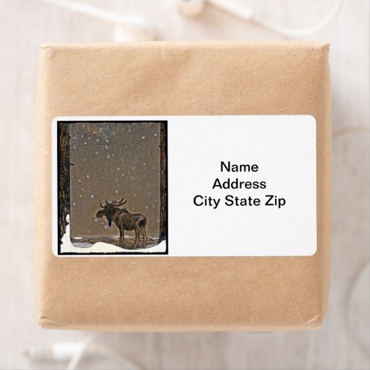 Elch im Schnee (Insitu)