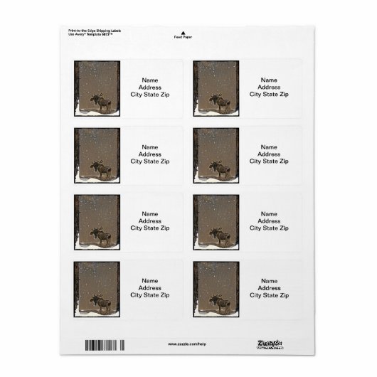 Elch im Schnee (Vorne)