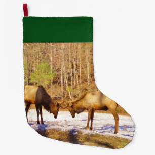 Elch im Schnee Großer Weihnachtsstrumpf