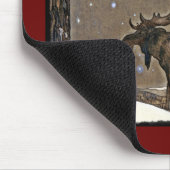Elch im Schnee Mousepad (Ecke)