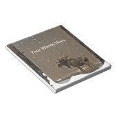 Elch im Schnee Notizblock (angewinkelt)