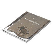 Elch im Schnee Notizblock (Rotiert)