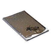 Elch im Schnee Notizblock (Rechte Seite)