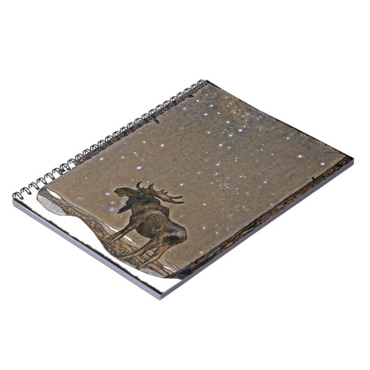 Elch im Schnee Notizblock (Linke Seite)