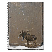Elch im Schnee Notizblock (Vorderseite)