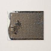 Elch im Schnee Puzzle (Horizontal)