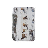 Elch im Schneebad Badematte (Vorderseite Vertikal)