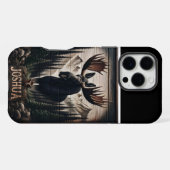 Elch im Wald iPhone Hülle (Rückseite (Horizontal))
