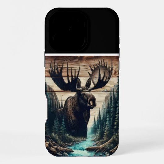 Elch im Wald iPhone Hülle (Rückseite)